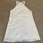 Boutique  White Eyelet Sleeveless High Neck Mini Dress Photo 0