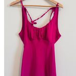 ASTR Pink Ruched Bust Slit Midi Dress Size XS Photo 2