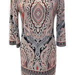 Studio One Paisley Print Sheath Dress 3/4 Sleeve Square Neck Midi‎ Elegant Photo 0