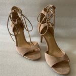 Diane Von Furstenberg  Rimini Ankle Lace Up tan suede Open Toe heels size 11 Photo 1