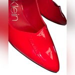 Calvin Klein • Bright Red Callia Pumps With 3 Inch Heels • Size 9.5 Photo 4