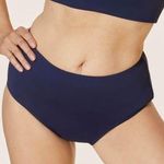 ANDIE Swim Navy Size S The High Waisted Bikini Bottom Stretch Classic Modest Photo 0