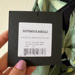 Norma Kamali  LOW BACK SLIP MERMAID FISHTAIL GOWN green palms maxi Dress size S Photo 3