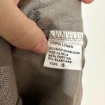 LINA TOMEI Italy Short Dress Embroidered Taupe Linen Sleeveless small Photo 6