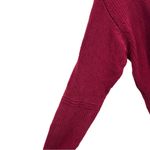 Entro  burgundy 1/4 lace up hooded sweater M casual knit tie school Photo 2