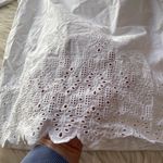 J.Crew Factory White Eyelet Back Crewneck Pullover Photo 5