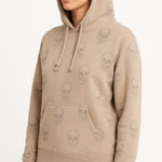 Havana Hoodie Womens Size Small Beige VH9105 Skull Pattern Streetwear Cozy Photo 0
