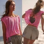 Free People Movement Pink Lightweight Cutout Workout Top Photo 0