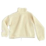 Levi's Aura Sherpa Sweatshirt Top Cream Almond Milk Pink Logo Women’s Small Photo 6