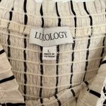 Luxology  Black and Cream Striped Jumpsuit Photo 3