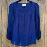 Anthropologie  Maeve Emmaline Swiss Raised Clip Dot Textured Blouse Size 4 Photo 0