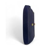 VINTAGE Clutch Evening Bag Purse MCM Mid Century Navy Blue Gold High Quality Photo 2