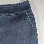 prAna Skirt Womens 14 Blue Denim Button Front Pencil Jean Organic Cotton Stretch Photo 3