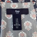 Gap  Maxi Cottagecore Coastal Preppy Lagenlook Navy White Side Split Beach Dress Photo 4