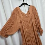 Free People  Peach See Ya There Oversized Mini Dress Sz.L Photo 10