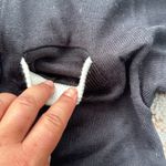 Vintage A’Milano Striped Cardigan/Sleeveless Mockneck Sweater Black White Medium Photo 3