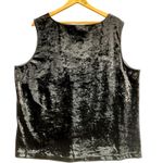 Citron Santa Monica Women's Black Velvet Sleeveless Top Party Career Casual 2X Size XXL Photo 2