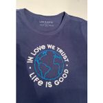 Life is Good Women's 2XL Crusher Tee Blue In Love We Trust Embroidered T-Shirt Photo 1
