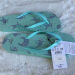 NWT Sloth Motif Flip Flops Size 8.5 Photo 6