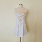 Urban Outfitters Button-Down Strappy Back Linen Dress White Size Small NWOT $59 Photo 4