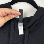 Athleta  Cabana Tunic Hoodie Sweatshirt Short Sleeve Womens Size XXS Black Active Photo 5