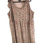 Andree by Unit Womens Sleeveless Leopard Print Dress Tie Detail Beige Brown 2X Photo 0