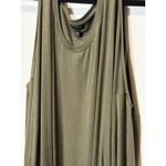 EXPRESS  Cold Shoulder Hunter Green Top Large Women’s Casual Work Office L Photo 3