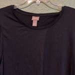 Chico's NEW Chico’s Black Relaxed Long Sleeve Blouse scoop neck ruffle sleeve top nwt Photo 2