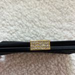 Saks 5th Avenue Saks Fifth Avenue Black Woven Clutch with Gold Accent Photo 1