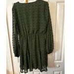 KIRUNDO Green Long Sleeve Dress with Pom Pom Detail L Size L Photo 1