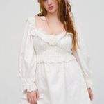 For Love & Lemons Tiana Mini Dress in White Photo 7