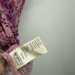 Free People  Oh My Baby Sheer Cropped Tee Lilac Size Large Boho Photo 5