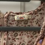 Faherty Bonita Block Paisley Floral Tiered Ruffle V Neck Midi Prairie Dress Red Photo 7