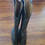 Frye  Black Chic Feminine Edgy Streetwear Retro Leather Knee-High Boots Size 7.5 Photo 3