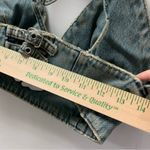 ZARA  BARBIE™ THE MOVIE @WARNER BROS. DENIM CROP TOP Size S rhinestone flower Photo 13