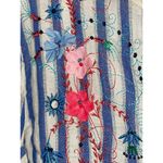 Aratta Silent Journey Floral Stripe Shirt Dress size Medium Blue Photo 1