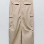 ZARA  Beige Cargo Cotton Skirt. Size S  Photo 2