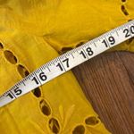 I.N.C. Yellow eyelet coverup or blouse xs/0 Photo 5