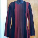 Akris Punto  Long-Sleeve Crewneck A-Line Striped Knit Wool Dress Photo 2