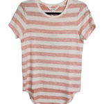Market & Spruce  Pink and White Striped Top NWT Size XS Petite Pink Tee Stripes Photo 0