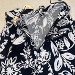 Figue Elenor Halter Maxi Dress Black White Floral Print Size 8 NWT Photo 7