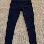 Senita Athletics High Rise Full Length Leggings Navy Blue Pockets Like New Small Photo 0