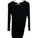 Bar III Women’s Long Sleeve Bodycon Wrap Jersey Mini Dress Black Size XS Photo 1