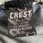 Vintage CREST JEANS Denim Jean Jacket Crochet Details Blue Size XXL Photo 5