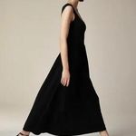 J.Crew  Cap Sleeve Midi Dress in Matte Jersey Black Size Large NEW with tags! Photo 0