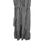 Tommy Bahama  Off-Shoulder Black & White Striped High-Low Midi Dress XS Photo 4
