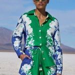 Farm Rio Soft Garden Linen Blend Floral Shirt, Size XL NEW w/Tag $288 Photo 0