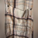 We The Free  Beige and Brown Plaid Flannel Shirt Photo 2