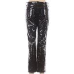 Maje Paveli Black Vinyl Pants Zipped-Cuff High Rise Cropped Trousers 40 US SZ10 Photo 1