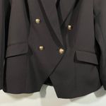 City Chic Women's Black Structured Double Breasted Blazer Size M/18 Photo 2